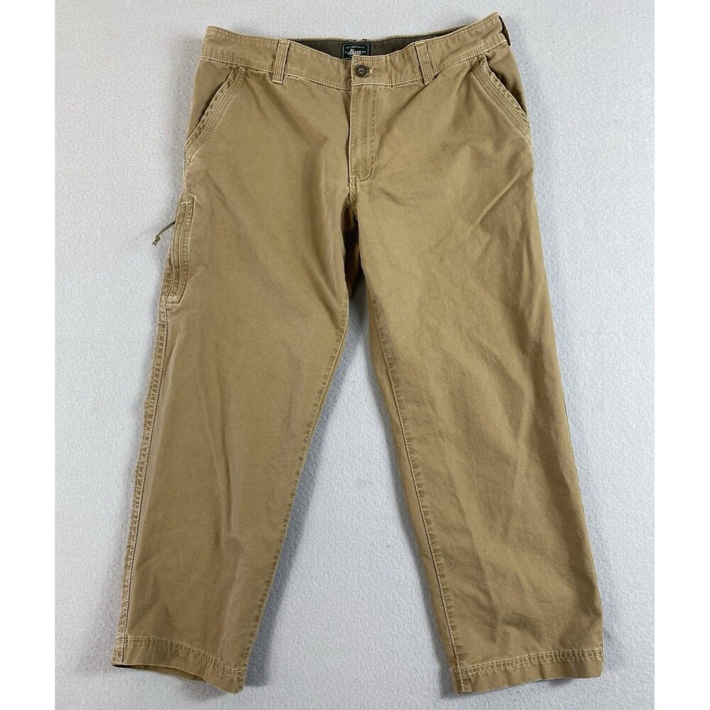 GH Bass Pants 38x28 Brown Canvas Terrain Hiking Cargo Rugged Tag 38x30
